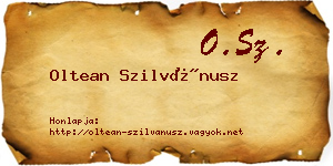 Oltean Szilvánusz névjegykártya